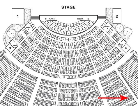 Hollywood Bowl Detailed Seating Chart With Seat Numbers Elcho Table