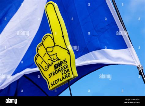 Foam Glove Advertising The Scottish National Party Snp Photographed