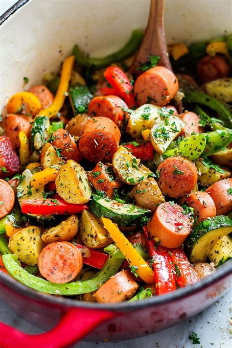 20 Minute Healthy Sausage And Veggies One Pot Healthy One Pot Meals Healthy Sausage Recipes