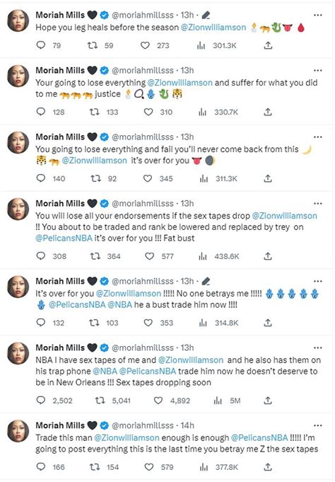 Porn Star Moriah Mills Most Explosive Claims About Zion Williamson In