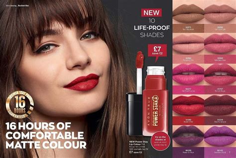 Avons 16 Hour Power Stay Lip Colour Long Lasting Colour Transfer