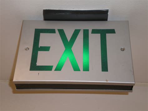 Filemetal Exit Sign With Green Text Wikimedia Commons