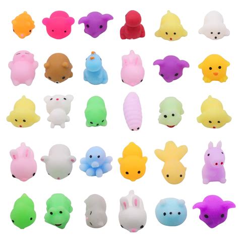 Buy 30 Pcs Mochi Squshies Toys Mini Animal Squishy Pack Fidget Squishy