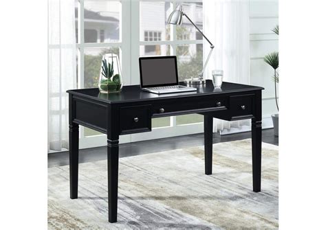 Constance Writing Desk With Power Outlet Black Sparks Furniture