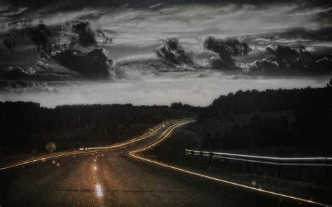 Nature Road Lights Clouds Rain Wallpapers Hd Desktop And Mobile Backgrounds