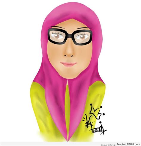 Glasses Wearing Muslimah Drawing Drawings Prophet Pbuh Peace Be
