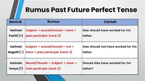 15 Contoh Past Future Perfect Tense Rumus LENGKAP