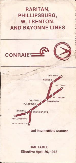 Conrailnjdot Raritan Valley Line Timetable April 30 19 Flickr