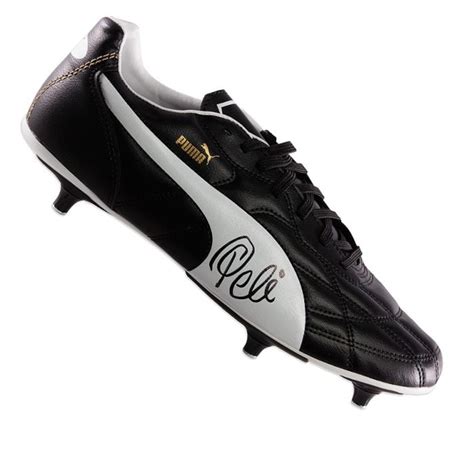 Pele Signed Puma Football Boot Genuine Signed Sports Memorabilia