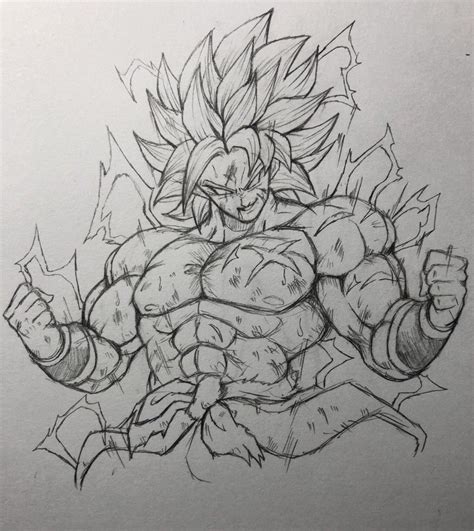 Drawing goku, vegeta and broly from dragon ball super: Super broly im excited for this movie lol #super broly ...