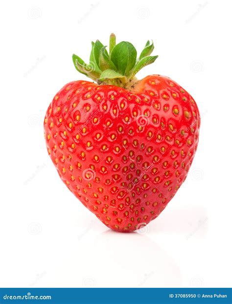 A Heart Shaped Strawberry Stock Photo Image Of Valentine 37085950