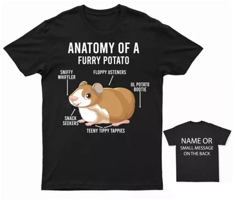 Anatomy Of A Furry Potato Guinea Pig T Shirt Personalised T