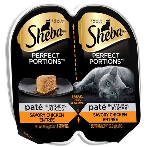 Sheba® Perfect Portions™ Paté Savory Chicken Entrée Premium Cat Food Reviews 2020