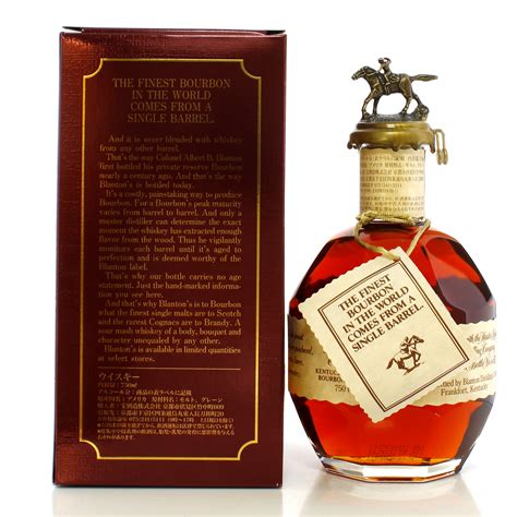 blanton s single barrel cream label takara red japan auction a49610 the whisky shop auctions