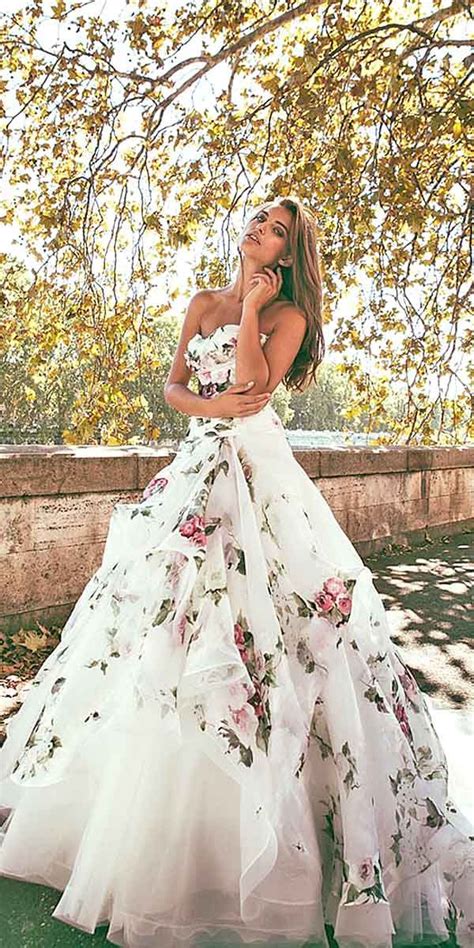 Floral Wedding Dresses 30 Magical Looks Faqs Wedding Dresses With