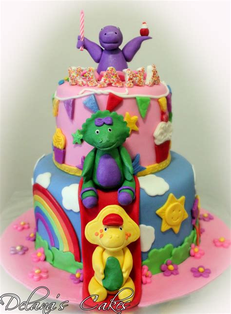 Delanas Cakes Barney And Friends Slide Cake
