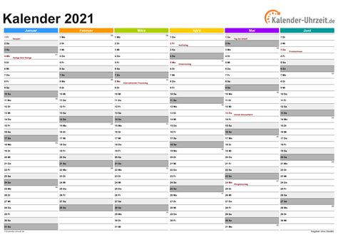 Auf dieser seite finden sie kostenlose kalender 2020 zum ausdrucken. KALENDER 2021 ZUM AUSDRUCKEN - KOSTENLOS