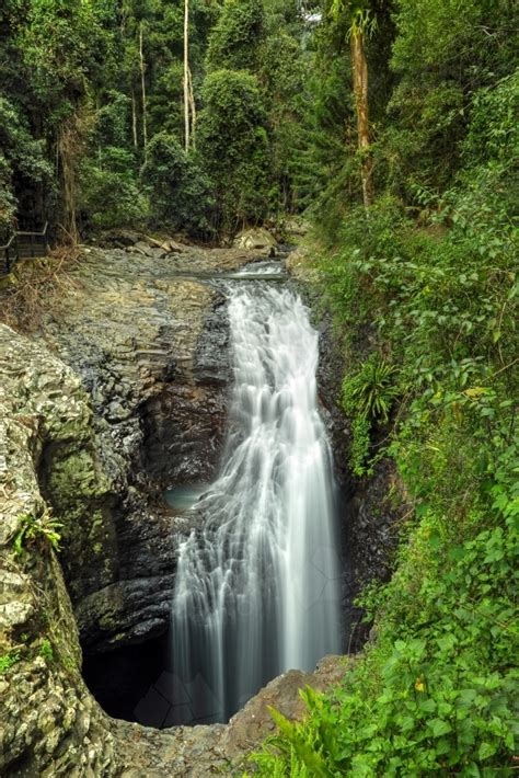 Image Of Natural Bridge Waterfall In Springbrook National