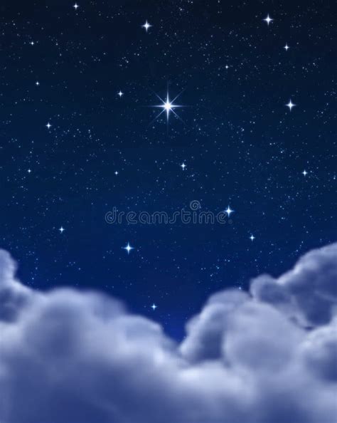 Bright Star In Night Sky Or Space Stock Illustration Illustration Of