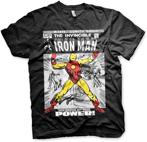 Officially Licensed Merchandise Marvel Comics Iron Man Cover T Shirt