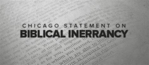 The Chicago Statement On Biblical Inerrancy Bay Ridge Christian Church