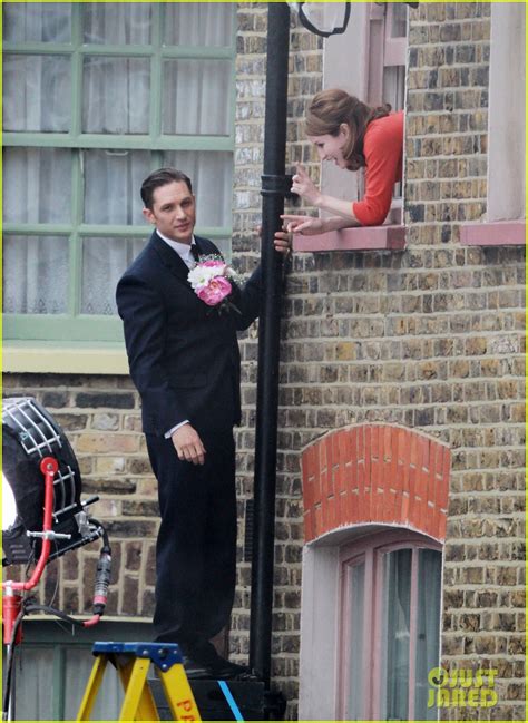 Tom Hardy Shimmies Up A Drainpipe To Kiss Emily Browning See The Pics