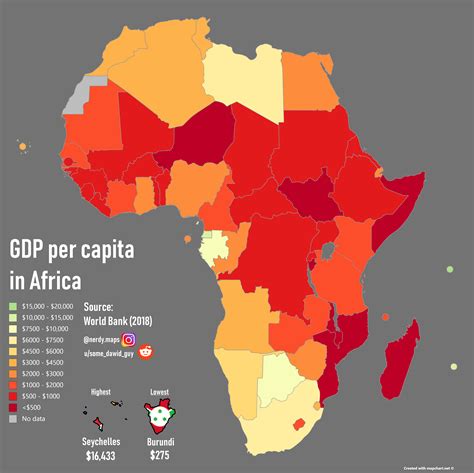 Gdp Per Capita In Africa Oc R Mapporn