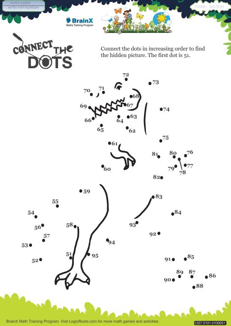 Connect The Dots Printable 1st Grade Connect The Dots Printable