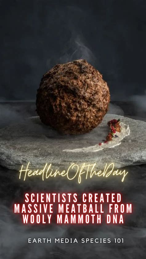 Scientists Created Massive Meatball From Wooly Mammoth Dna Youtube Earth Media Species 101