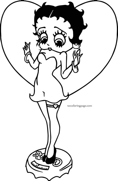 Betty Boop Colouring Pages