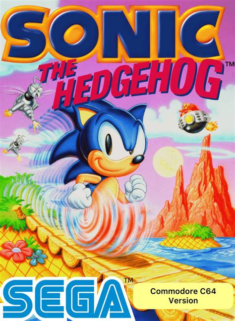 Sonic The Hedgehog Commodore 64 Box Art Us Ver By Playstation San