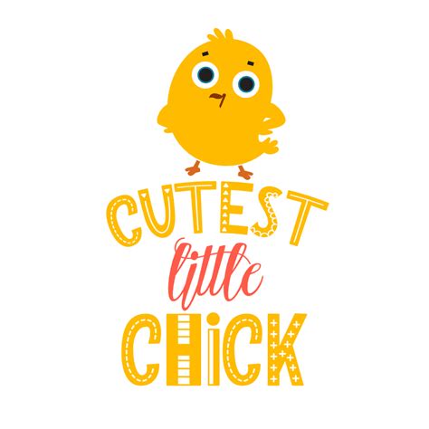 Cutest Little Chick Easter Free Svg File Svg Heart
