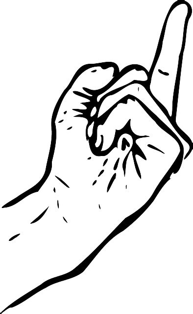 Free Middle Finger Clipart Black And White Download Free Middle Finger