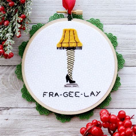 A Christmas Story Diy Embroidery Hoop Ornament Needlework Christmas