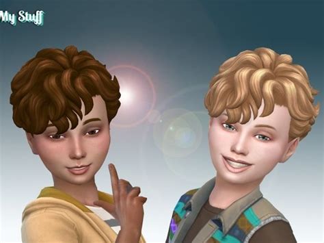 The Sims 4 Mid Curly For Boys Sims Hair Sims 4 Cc Kids Clothing