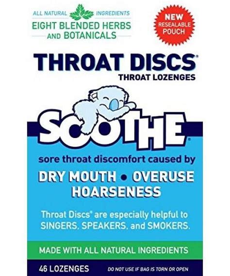 Throat Discs Soothe Herbal Lozenges 46ct