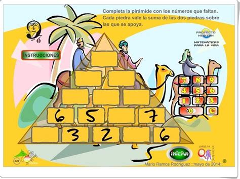 Para cada tipo, juegos de tablero, dominós, cartas etc… se presentarán diversos ejemplos, indicando en cada caso, para qué alumnos está pensado. Juegos Educativos Online Gratis: "La pirámide de los ...