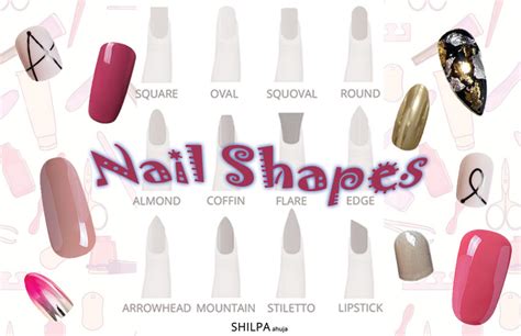 nail shape chart find out about different nail shapes and designs pick cosmetic