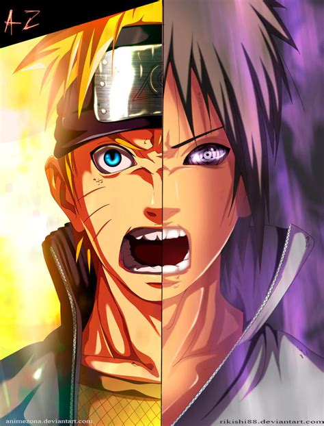 最高のコレクション Naruto And Sasuke Drawing Half Face 198236 Naruto And Sasuke