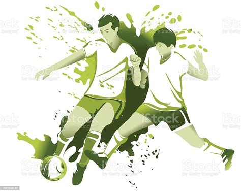 Abstract Soccer Players Stock Illustration Download Image Now Istock