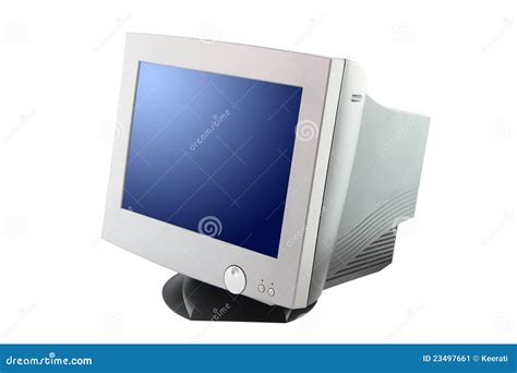Side Of Cathode Ray Tube Monitor Stock Image Image Of Display
