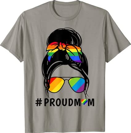 Amazon Com Lesbian Messy Hair Bun Proud Mom Support Lgbtq Pride Parade My XXX Hot Girl