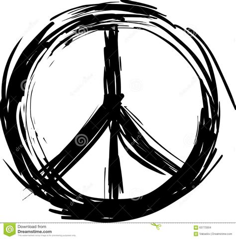 Peace Symbol Stock Illustration Image 63773304