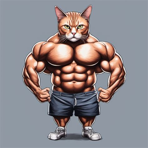 Krea Ai Cat As Bodybuilder