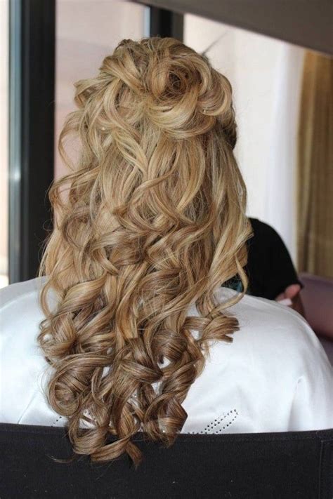 Half Up Half Down Curly Timeless And Romantic Jewel Hair Design