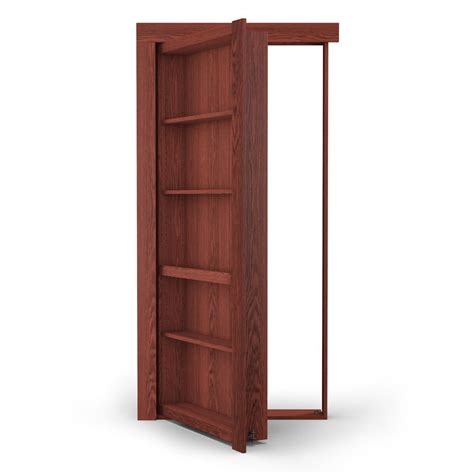 Single Flush Mount Oak Hidden Bookcase Door Bookcase Door Bookcase
