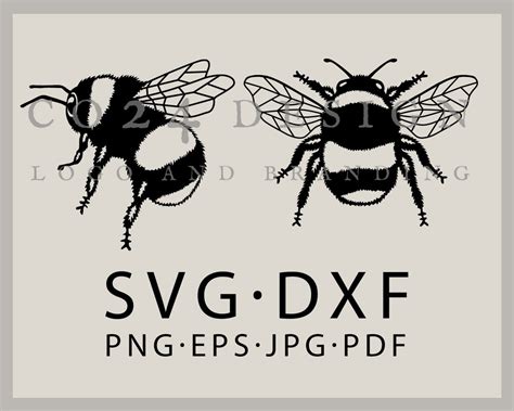 Bumblebee Svg Bee Dxf Bumblebee Cut File Insect Art Etsy