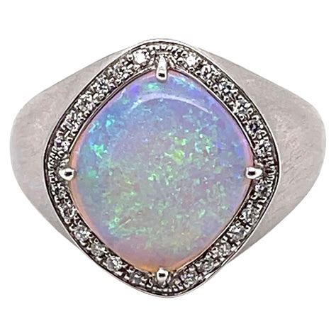 Opal Minded Australian Opal And Diamond Engagement Ring In 18k Yellow