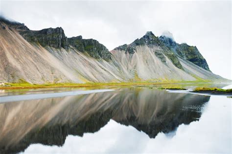 Mountains On The Coast Of Atlantic Ocean Iceland Stock Image Image