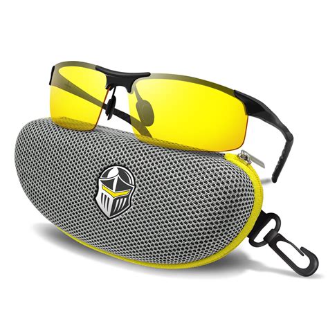 blupond night driving glasses semi polarized yellow tint hd vision anti glare lens